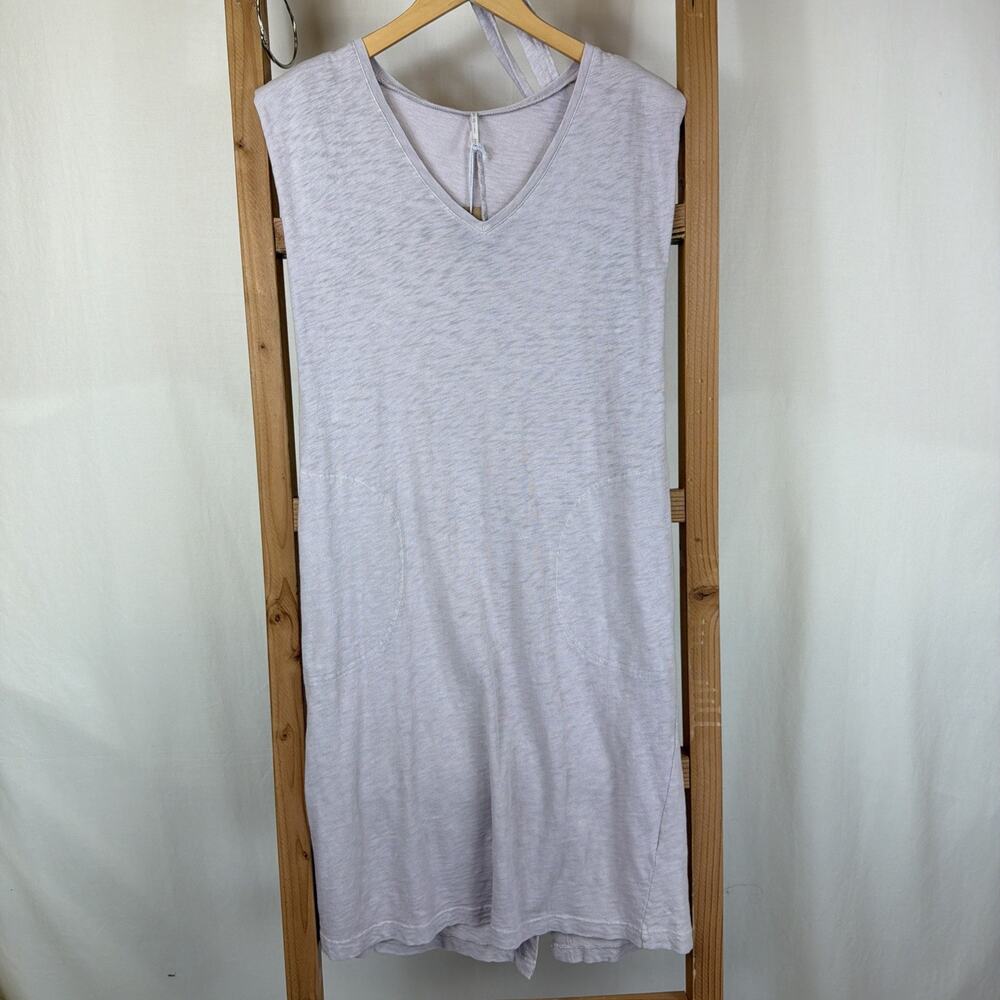 NWT Hello Nite Lavender Belt V Neck Sleeveless Dress #1231 Size LARGE